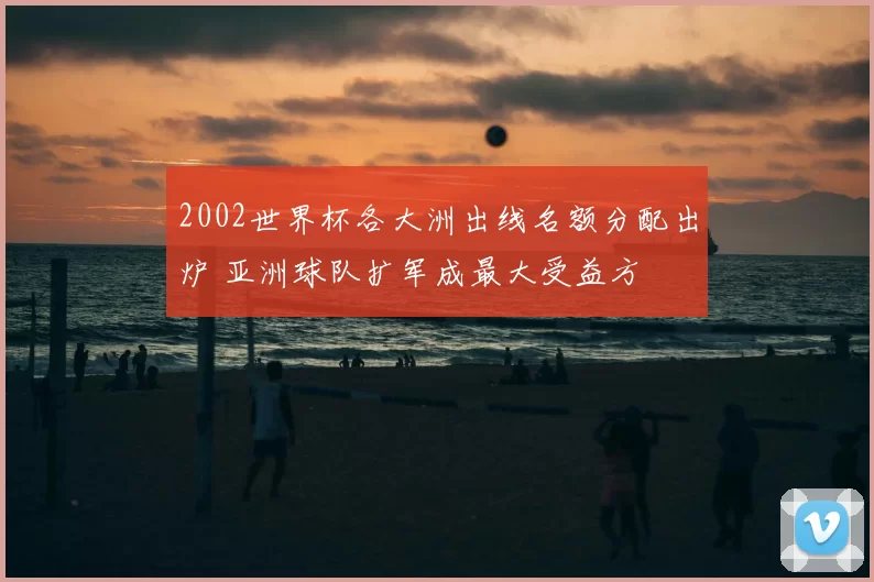 2002世界杯各大洲出线名额分配出炉 亚洲球队扩军成最大受益方